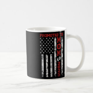 Promoted To Mom Est 2025 Vintage American Flag New Coffee Mug