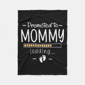 Promoted To Mommy - 1st Baby Pregnancy Reveal To F Fleece Blanket