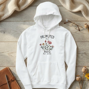 Promoted to Mommy Botanical Mama Era Design Hoodie