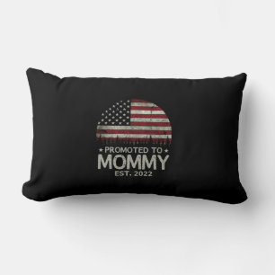 Promoted to Mommy Est 2022 First Time Dad Lumbar Pillow