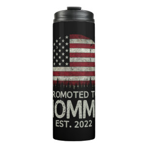 Promoted to Mommy Est 2022 First Time Dad Thermal Tumbler