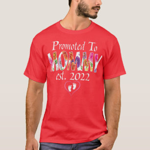 Promoted To Mommy EST 2022 Sunflower New Mother's T-Shirt