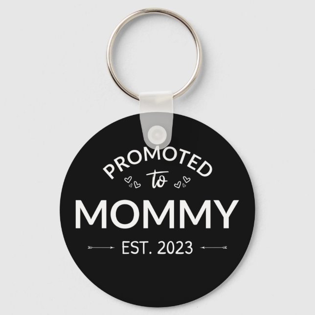 Promoted To Mommy Est. 2023 II Keychain (Front)