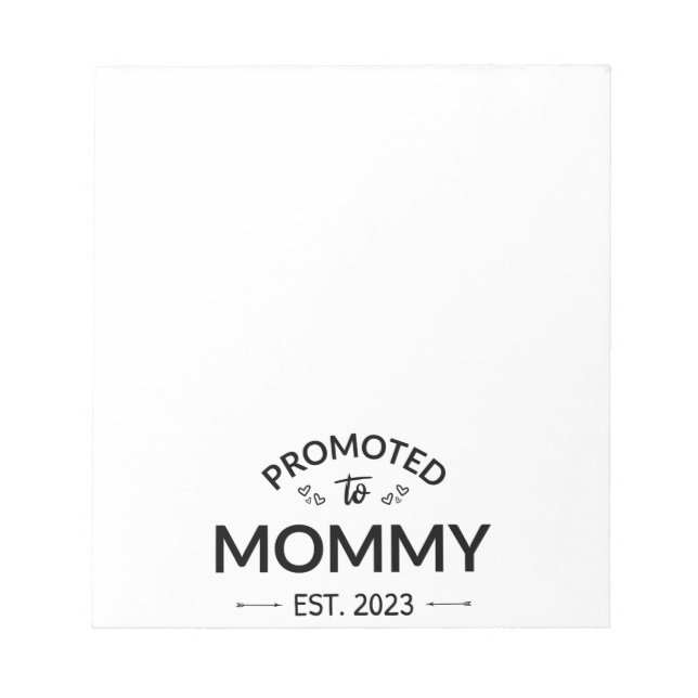 Promoted To Mommy Est. 2023 II Notepad (Front)