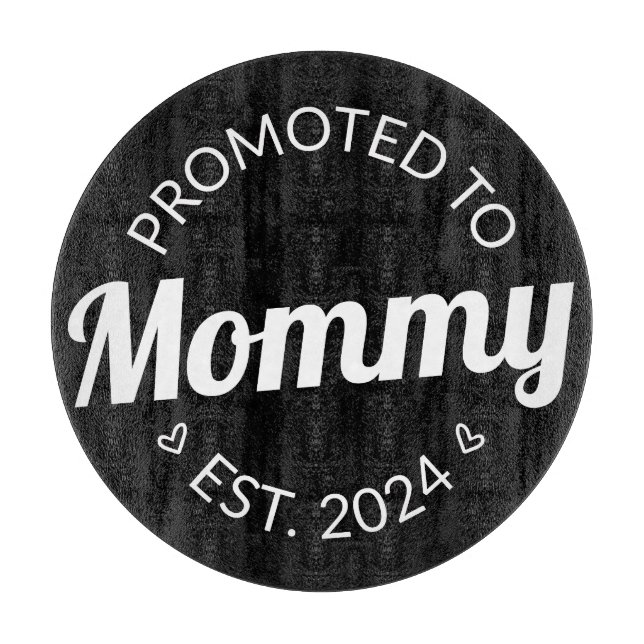 Promoted To Mommy Est. 2024 I Cutting Board (Front)
