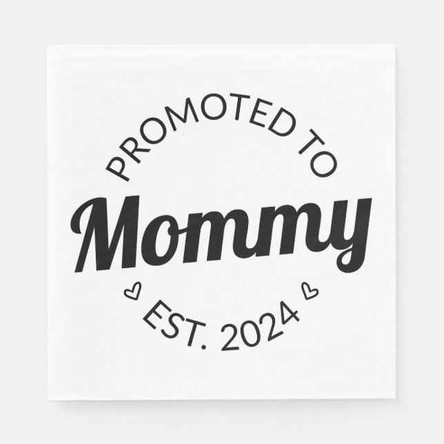 Promoted To Mommy Est. 2024 I Napkin (Front)