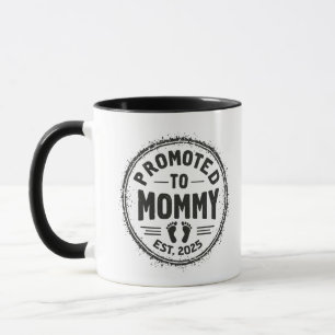 Promoted to Mommy Est. 2025 Pregnancy Announcement Mug