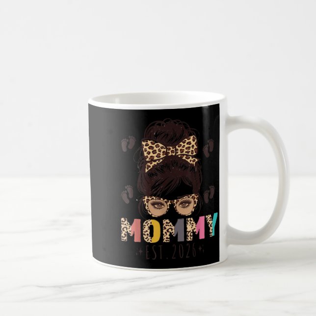Promoted To Mommy Est 2026 Mom To Be New Mother Me Coffee Mug (Right)