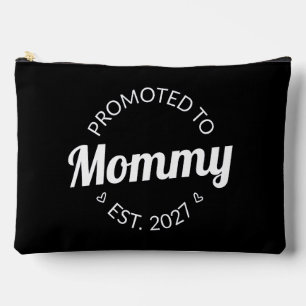Promoted To Mommy Est 2027 New Mom Announcement I Accessory Pouch
