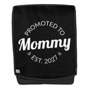 Promoted To Mommy Est 2027 New Mom Announcement I Backpack
