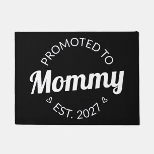Promoted To Mommy Est 2027 New Mom Announcement I Doormat