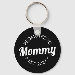 Promoted To Mommy Est 2027 New Mom Announcement I Keychain