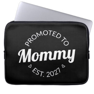 Promoted To Mommy Est 2027 New Mom Announcement I Laptop Sleeve