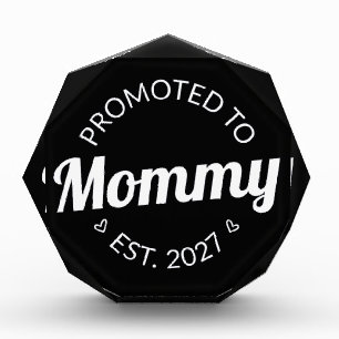Promoted To Mommy Est 2027 New Mom Announcement I Photo Block