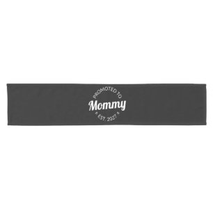 Promoted To Mommy Est 2027 New Mom Announcement I Short Table Runner