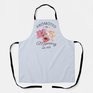 Promoted To Mommy Est 2027 New Mom Announcement VI Apron