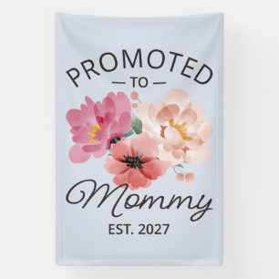 Promoted To Mommy Est 2027 New Mom Announcement VI Banner