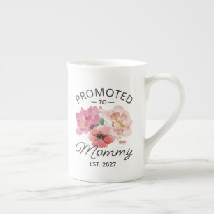 Promoted To Mommy Est 2027 New Mom Announcement VI Bone China Mug