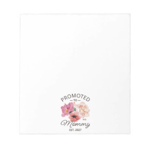 Promoted To Mommy Est 2027 New Mom Announcement VI Notepad