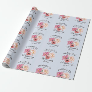 Promoted To Mommy Est 2027 New Mom Announcement VI Wrapping Paper