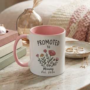 Promoted to Mommy Floral Mama Era Artwork Mug