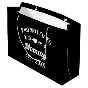 Promoted To Mommy Motherhood Mother's Day Large Gift Bag