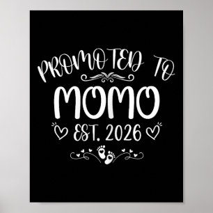 Promoted To Momo Est 2026 First Time Mom Mothers D Poster