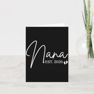 Promoted to nana est 2026 baby shower new grandma card