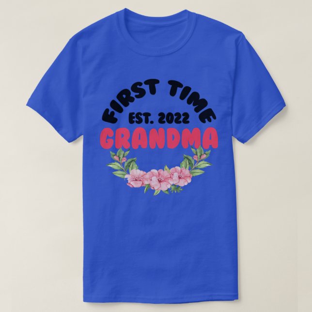 Promoted To New Grandma Mimi  First Time Grandma E T-Shirt (Design Front)