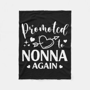 Promoted to nonna again heart arrow matching fleece blanket