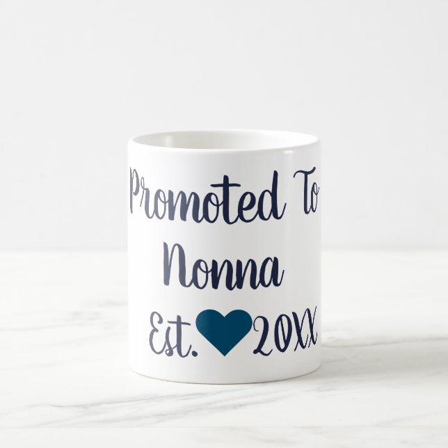 Promoted To Nonna Navy Mug (Center)
