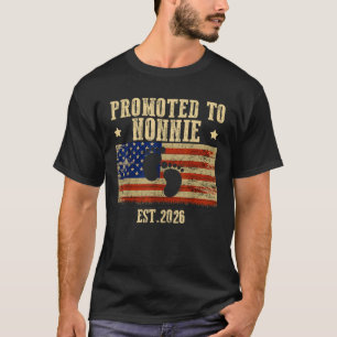 Promoted To NONNIE 2026 Baby Shower USA American F T-Shirt
