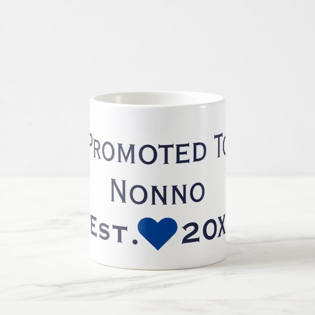 Promoted To Nonno Navy & Blue Mug (Center)