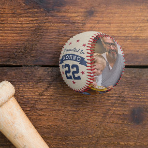 Promoted to Nonno   New Grandfather Photo Baseball