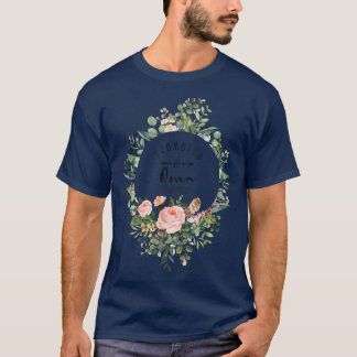 Promoted to Oma Est 2022 Women Flower First Time G T-Shirt