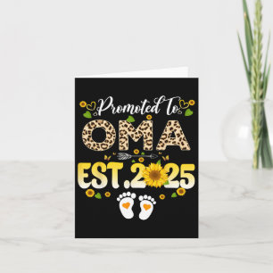 Promoted To Oma Est 2025 Mothers Day New Oma 1 Card