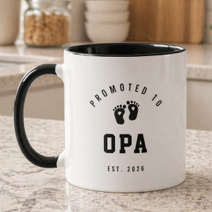 Promoted to Opa New Grandpa Mug