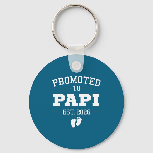 Promoted To Pa Est 2026 Pregnancy Announcement  Keychain (Front)