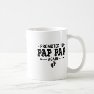 Promoted To Pap Pap Again Grandparents Byby Coffee Mug