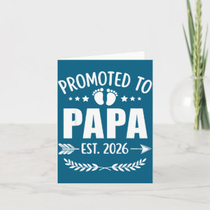 Promoted To Papa Est 2026 New Grandpa Pregnancy An Card