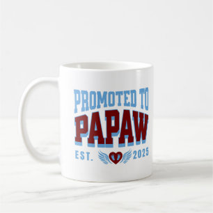 Promoted To Papaw Est. 2025 Pregnancy Announcement Coffee Mug