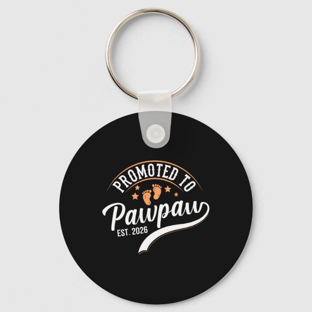 Promoted To Pawpaw 2026 - First Time Father's Day  Keychain (Front)