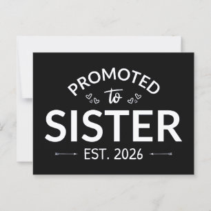 Promoted To Sister Est. 2026 II Postcard