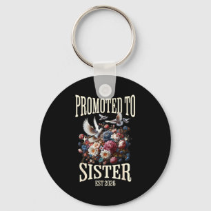 Promoted to sister est 2026 pregnancy reveal new keychain