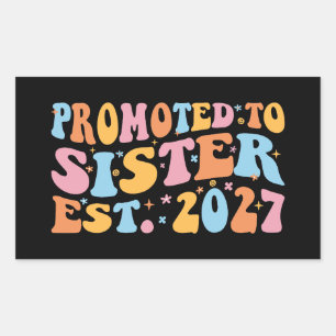 Promoted To Sister Est 2027 Big Sister Sticker