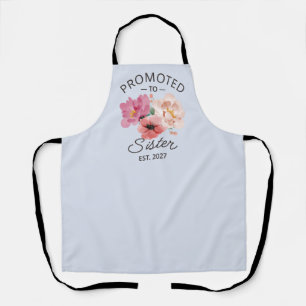 Promoted To Sister Est 2027 Big Sister VI Apron