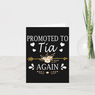 Promoted To Tia Again Shirt Mothers Day Gifts  Card
