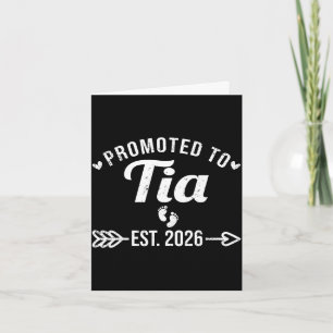 Promoted to tia est 2026 funny spanish aunt card