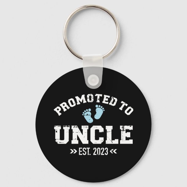Promoted to uncle 2023 keychain (Front)