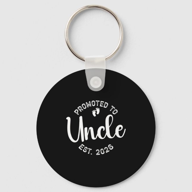 Promoted To Uncle 2026 Soon To Be Uncle First Time Keychain (Front)